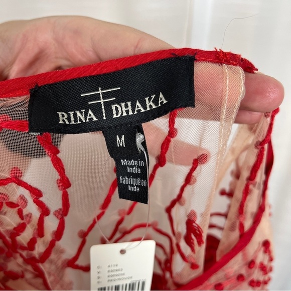 Anthropologie Leona textured red tunic blouse NWT - Picture 11 of 12